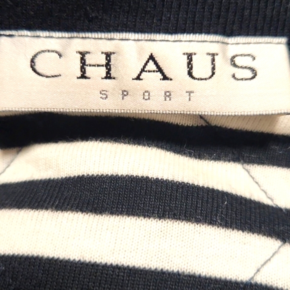 Vintage Chaus USA Blue Quilted  100% Cotton Dolman Zip Up Jacket Large HTF EUC - Picture 8 of 12